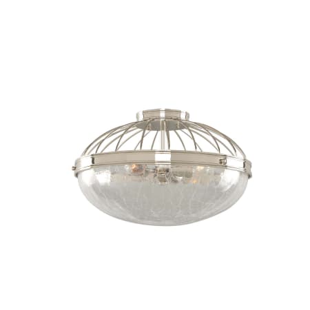Kalco Montauk 16" Wide Semi-Flush Ceiling Fixture Polished Nickel