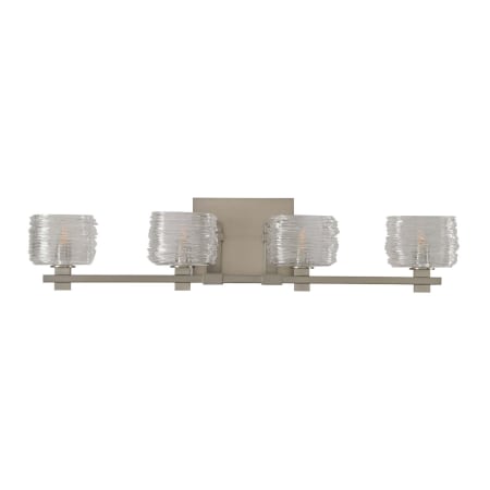 Kalco Clearwater 4 Light 29" Wide ADA Bathroom Vanity Light Satin Nickel