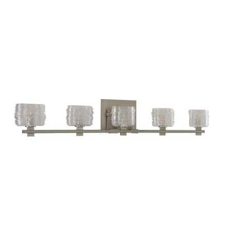 Kalco Clearwater 5 Light 37" Wide ADA Bathroom Vanity Light Satin Nickel