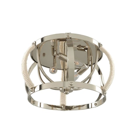 Kalco Bradbury 3 Light 15" Wide Flush Mount Ceiling Fixture Polished Nickel