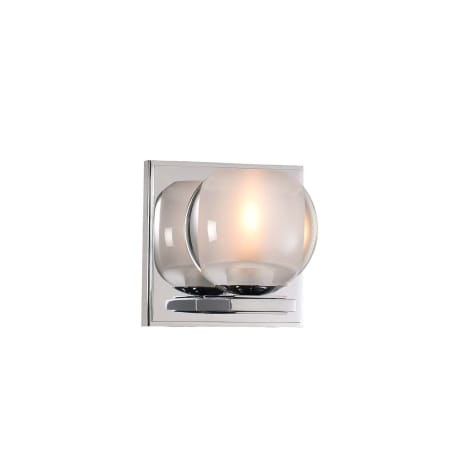 Kalco Corona 5" Tall LED Bathroom Sconce Chrome