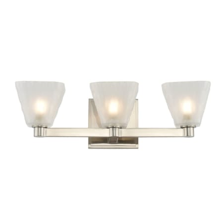 Kalco Weston 3 Light 17" Wide LED Bathroom Vanity Light Glazed Nickel