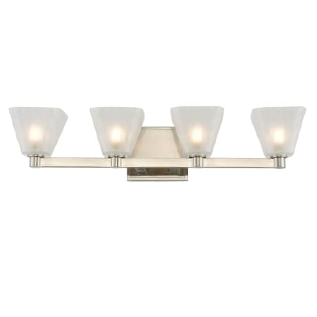 Kalco Weston 4 Light 24" Wide LED Bathroom Vanity Light Glazed Nickel