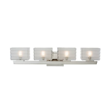 Kalco Victoria 4 Light 29" Wide LED Bathroom Vanity Light Polished Nickel