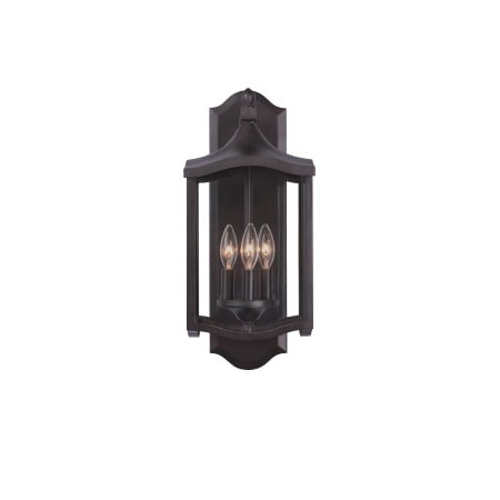Kalco Lakewood Outdoor 3 Light 20" Tall Outdoor Wall Sconce Aged Iron