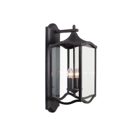Kalco Lakewood Outdoor 4 Light 28" Tall Outdoor Wall Sconce Aged Iron