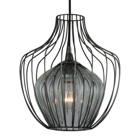 Kalco Emilia 12" Wide Cage Pendant Chemical Stainless Steel