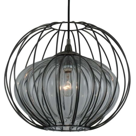 Kalco Emilia 15" Wide Cage Pendant Chemical Stainless Steel