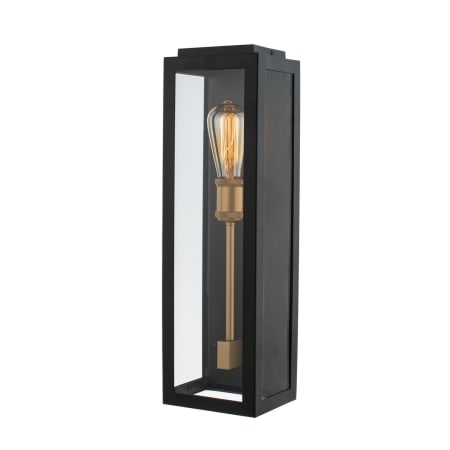 Kalco Ashland 20" Tall Wall Sconce Matte Black / Sanded Gold