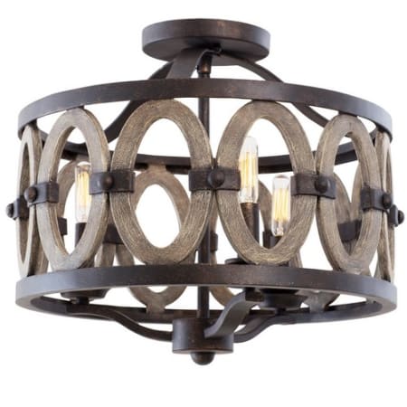 Kalco Belmont 3 Light Flush Mount Ceiling Fixture Florence Gold