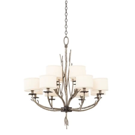 Kalco Denali 12 Light 2 Tier Chandelier Bronze Jewel Tone