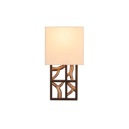 Kalco Hudson 1 Light ADA Wall Sconce Antique Bronze / Antique Gold Accents