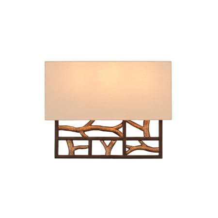 Kalco Hudson 3 Light ADA Wall Sconce Antique Bronze / Antique Gold Accents