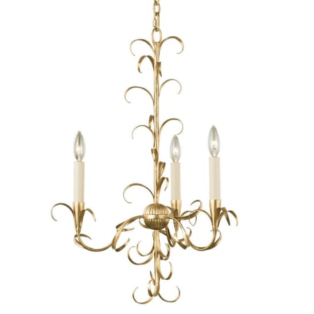 Kalco Ainsley 3 Light 20" Wide Taper Candle Chandelier Oxidized Gold Leaf
