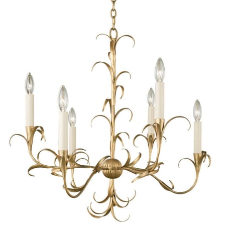 Kalco Ainsley 6 Light 26" Wide Taper Candle Chandelier Oxidized Gold Leaf
