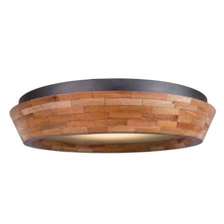 Kalco Lansdale 18" Wide LED Flush Mount Ceiling Fixture Black Iron