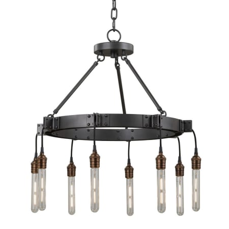 Kalco Stuyvesant 8 Light 24" Wide Ring Chandelier Matte Gun Metal