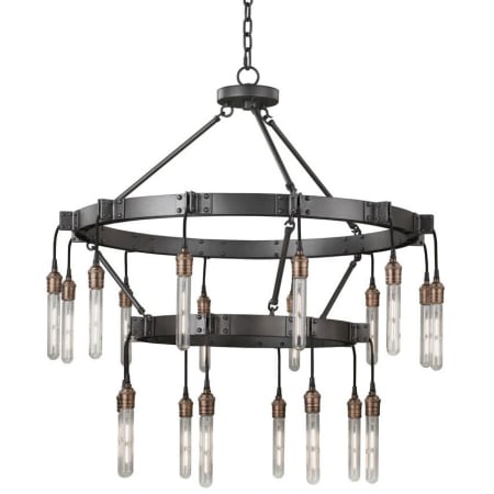 Kalco Stuyvesant 20 Light 36" Wide Ring Chandelier Matte Gun Metal