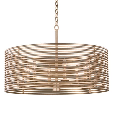 Kalco Emery 6 Light 28" Wide Drum Chandelier Modern Gold