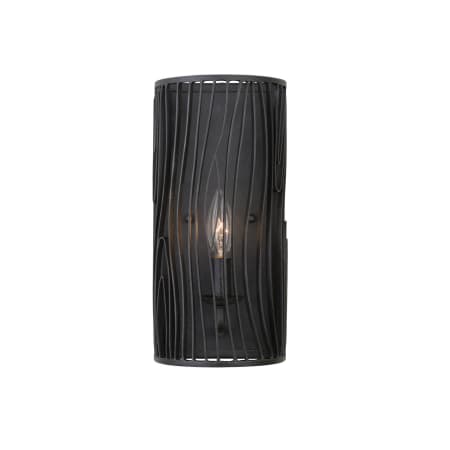 Kalco Morre 13" Tall Wall Sconce Black Iron