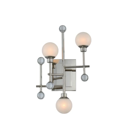 Kalco Mercer 3 Light 16" Tall LED Wall Sconce Polished Nickel