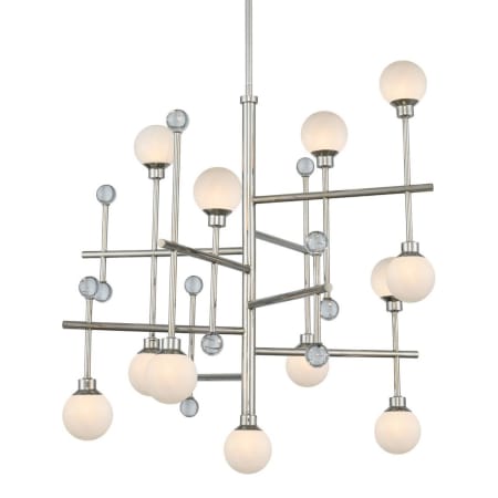 Kalco Mercer 12 Light 24" Wide LED Chandelier Polished Nickel