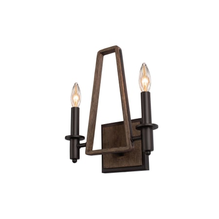 Kalco Duluth 2 Light 12" Tall Wall Sconce Satin Bronze