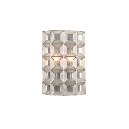 Kalco Prado 2 Light 12" Tall Wall Sconce Oxidized Silver Leaf