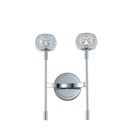 Kalco Mae 2 Light 15" Tall LED Wall Sconce Chrome