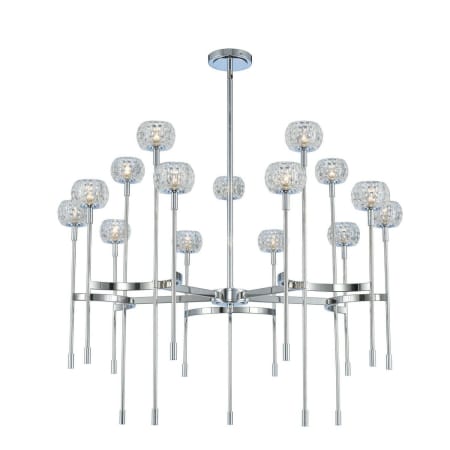 Kalco Mae 15 Light 38" Wide LED Chandelier Chrome