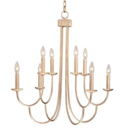 Kalco Kiera 8 Light 30" Wide Taper Candle Chandelier Modern Gold