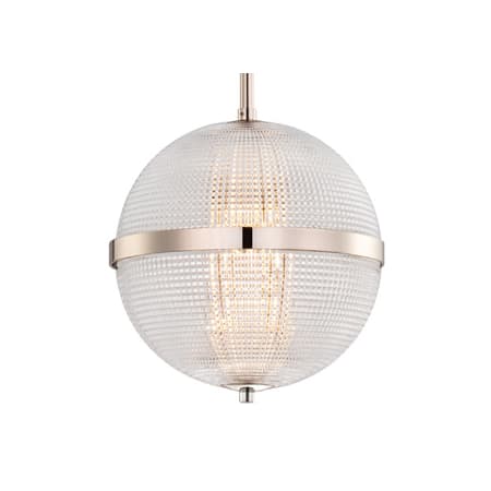 Kalco Portland 10" Wide LED Mini Pendant Polished Nickel