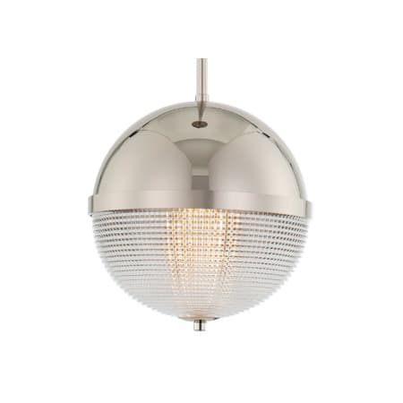 Kalco Portland 10" Wide LED Pendant Polished Nickel