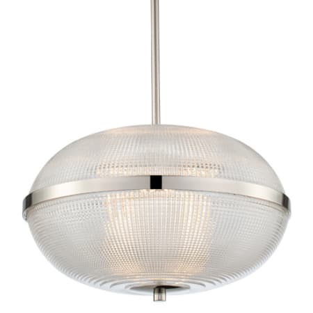 Kalco Portland 16" Wide LED Pendant Polished Nickel