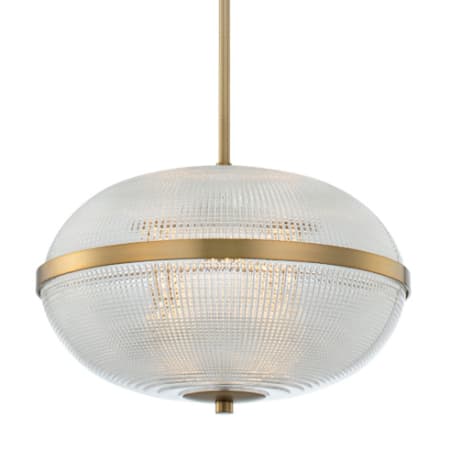 Kalco Portland 16" Wide LED Pendant Winter Brass