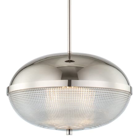 Kalco Portland 16" Wide LED Pendant Polished Nickel