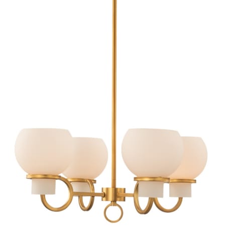 Kalco Ascher 4 Light 22" Wide Chandelier Winter Brass