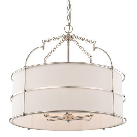 Kalco Carson 6 Light 26" Wide Pendant Polished Nickel