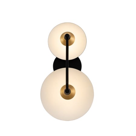 Kalco Redding 2 Light 16" Tall LED Wall Sconce Matte Black / White / Brass