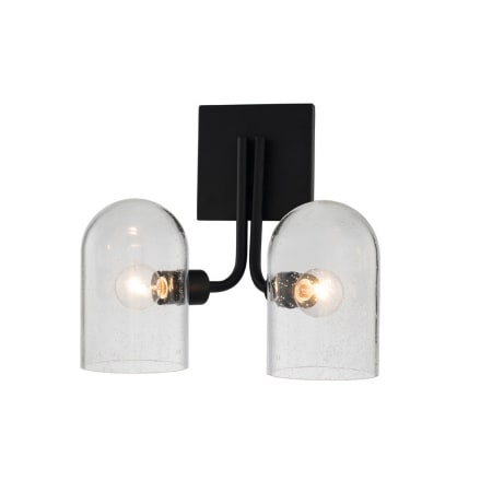 Kalco Cupola 2 Light 11" Tall Wall Sconce Matte Black