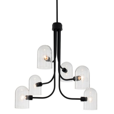 Kalco Cupola 6 Light 27" Wide Chandelier Matte Black