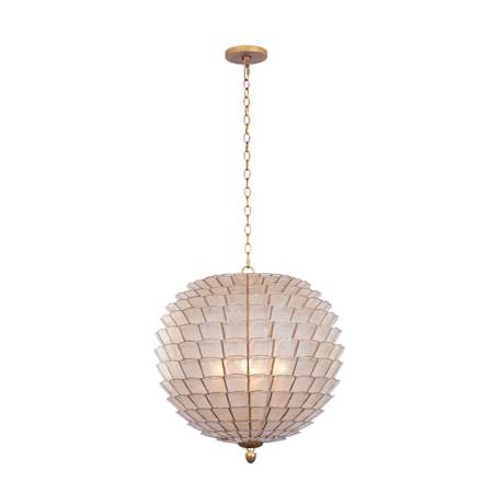 Kalco Samal 21 Inch Pendant Oxidized Gold Leaf