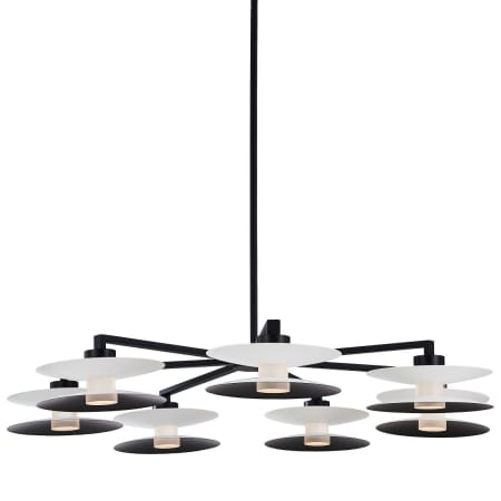 Kalco Fresno 34" Wide LED Chandelier White / Matte Black