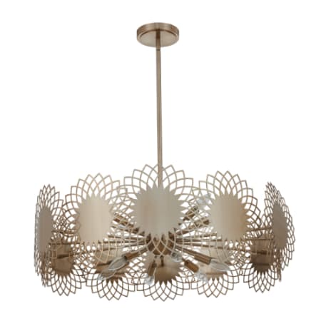Kalco Helia 12 Light 32" Wide Drum Chandelier Brushed Champagne Gold