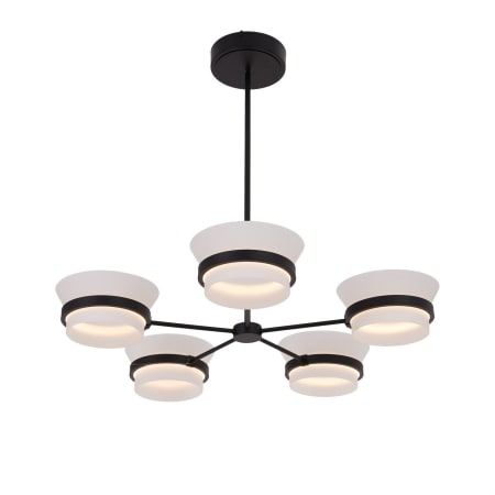 Kalco Anel 32" Wide LED Chandelier Matte Black