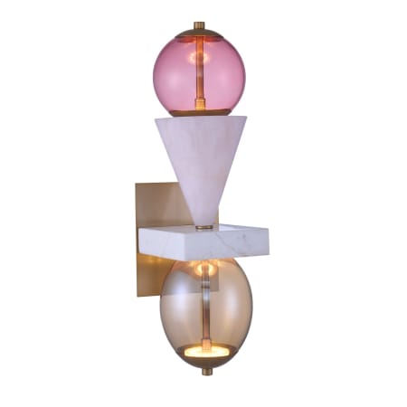 Kalco Demi 24" Tall LED Jade Wall Sconce Winter Brass