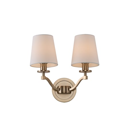 Kalco Curva 2 Light 12" Tall Wall Sconce Brushed Champagne Gold