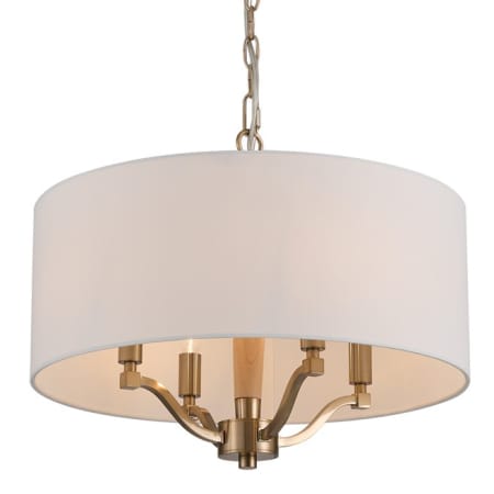 Kalco Curva 4 Light 18" Wide Wood Pendant Brushed Champagne Gold