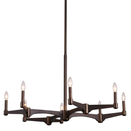 Kalco Tono 8 Light 38" Wide Taper Candle Style Chandelier Vintage Bronze