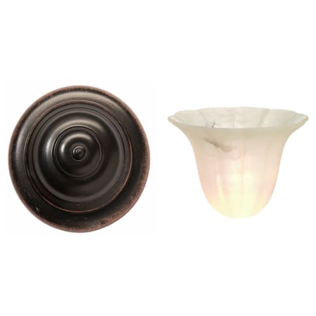 Kalco Additional Finish and Shade Options for Mirabelle 5 Light Chandelier Antique Copper with Blaze 1339